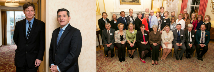 (left) Former Director of ONDCP Michael Botticelli and Dr. John F. Kelly; (right) British Prime Minister Theresa May meets with addiction leaders